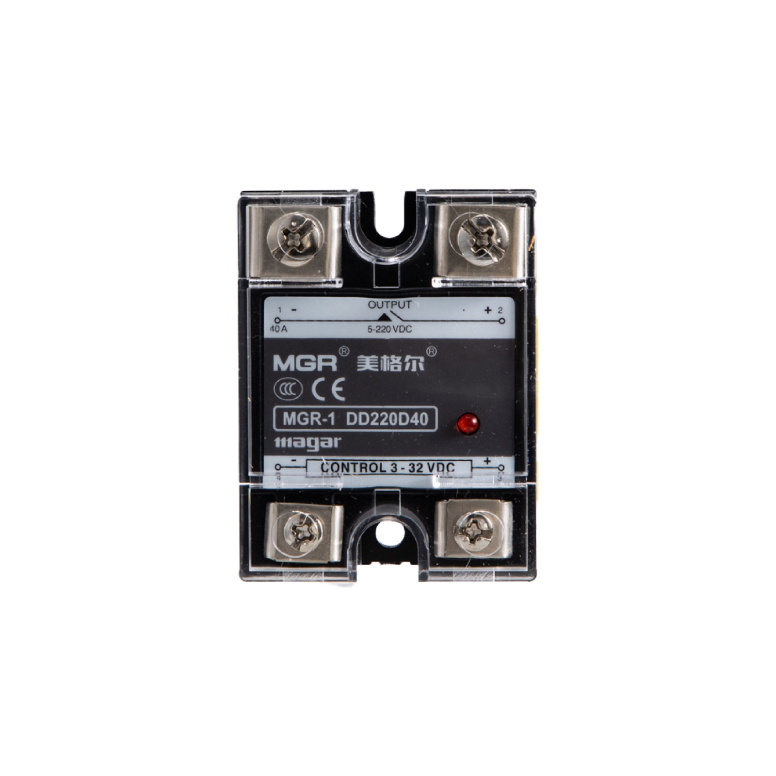 MGR-1 DD220D40 panel mount DC–DC solid state relay front view