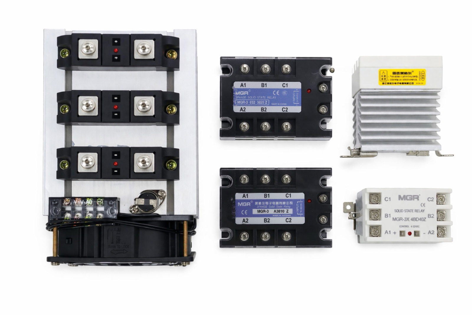 MGR three-phase solid state relays and matched cooling products