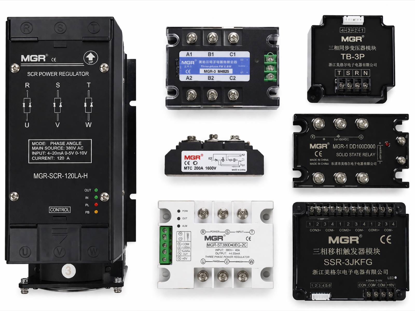 MGR SCR power controller, three-phase modules and control products